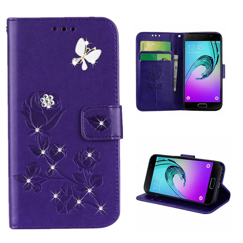 Bling Diamond Leather Flip Cover For Samsung Galaxy A3 A5 2017 2016 Grand prime G530 J3 J5 J7 JI mini Stand case | Мобильные