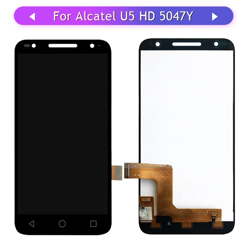 Сенсорный ЖК экран для Alcatel U5 HD 5047 5047D 5047I 5047U 5047Y в сборе стекло сенсорная панель