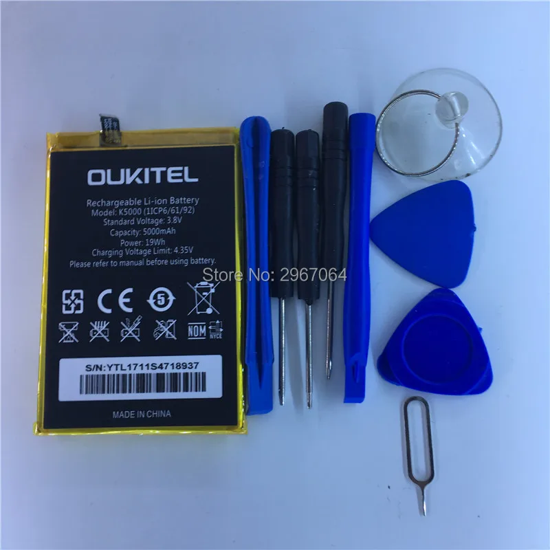 100% Оригинальный аккумулятор для OUKITEL K5000 5000 мАч 5 7 дюйма MTK6750 инструмент разборки