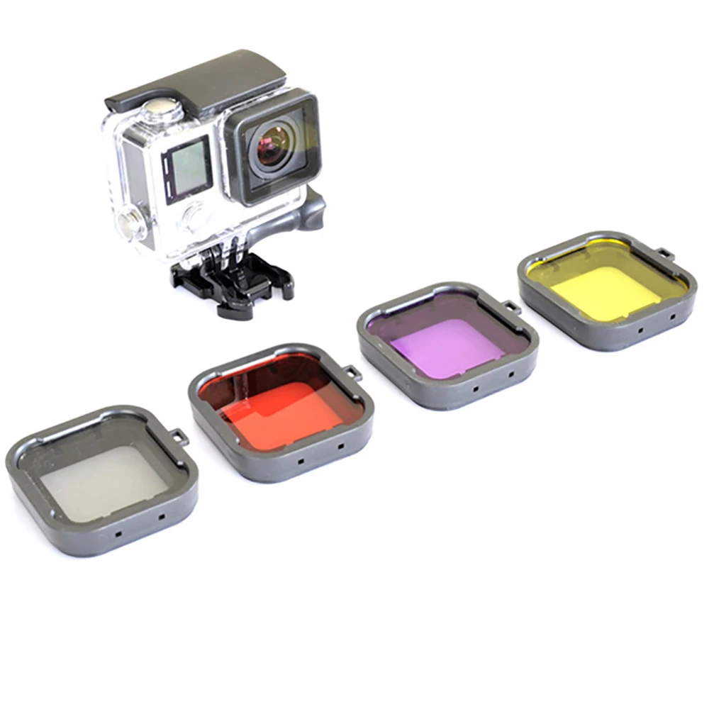 

Фильтр для объектива камеры Gopro HERO 3 + 4, 4 цвета/партия