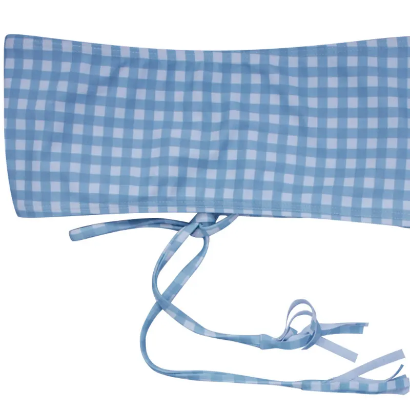 WTCandy New Print Plaid Bandage Bikini String Bandeau Swimsuit Women Sexy Thong Swimwear Bather Biquini May Micro Bathing Suit |