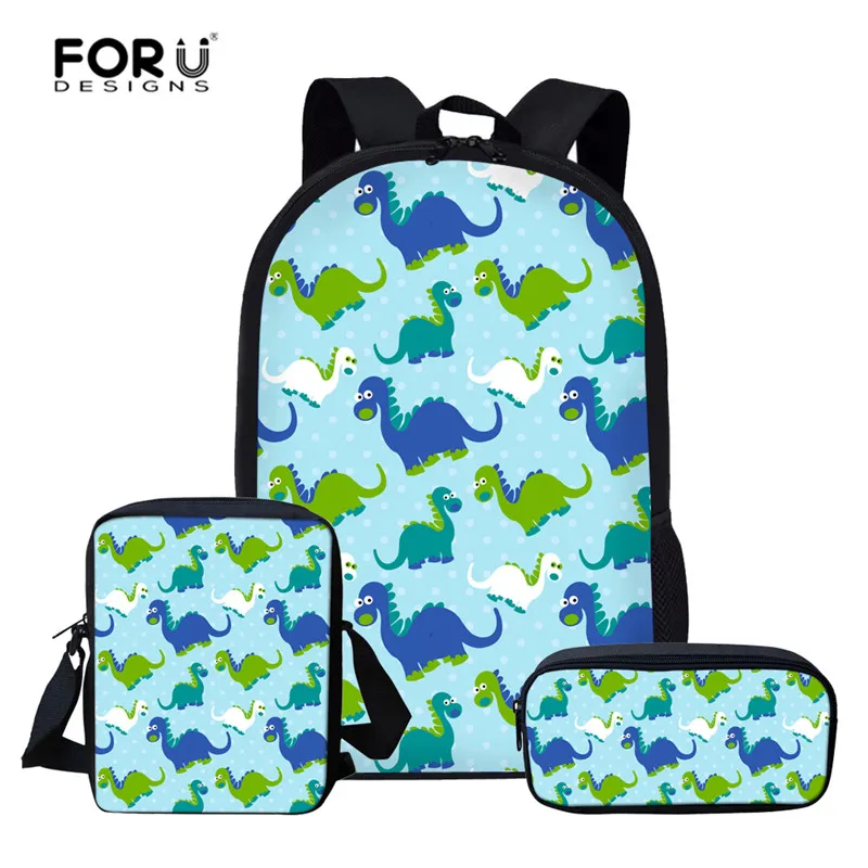 L5191CEK FORUDESIGNS/3 шт. детский школьный рюкзак, набор с рисунком динозавра из мультфильма, школьные сумки для девочек и мальчиков, элегантный рюкзак для детей, милая сумка для книг - Цвет: L5191CEK