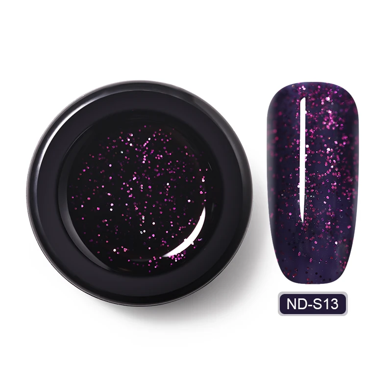 ND-S13 NICOLE DIARY 5 мл Блестящий Гель-лак для Ногтей Сияющий долговечный впитывающий УФ-гель с УФ-лампой красного цвета лак для дизайна ногтей - Цвет: ND-S13