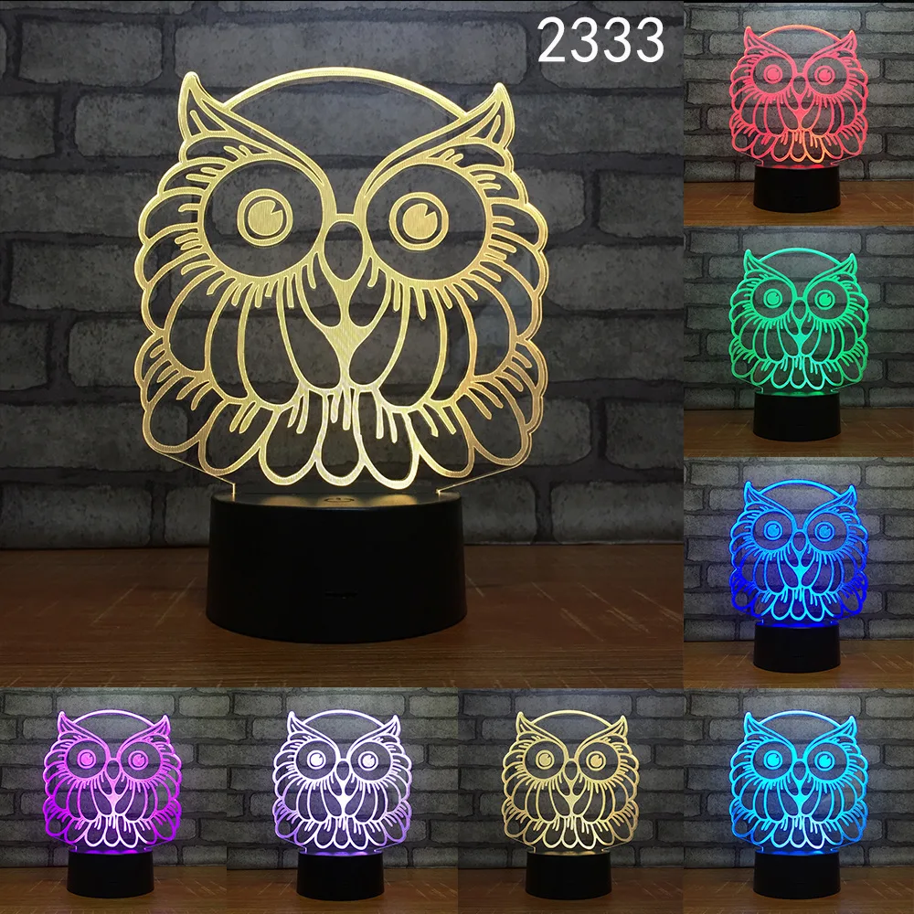 Новинка 3D Ночной светильник светодиодный настольная лампа сенсорный Настольный