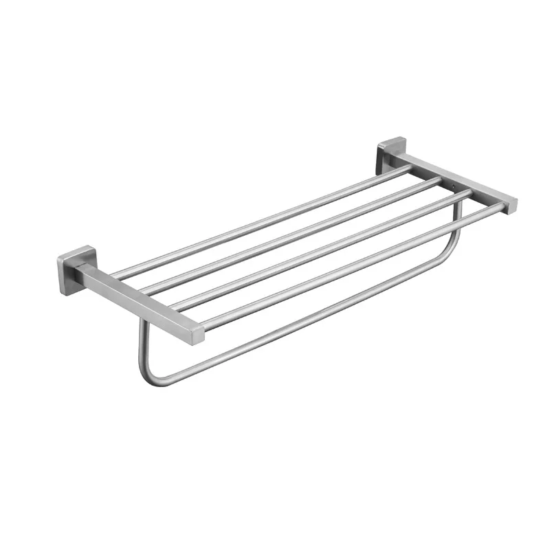 Towel Shelf Щетка из никеля и нержавеющей стали, набор оборудования для ванной комнаты, диспенсер для мыла, держатель для полотенец, держатель для бумаги, аксессуары для ванной комнаты EL8900L - Цвет: Towel Shelf