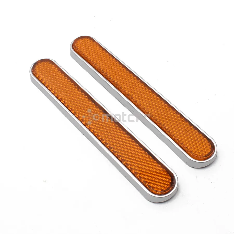 1 пара оранжевый отражатель передней вилки отражающая наклейка пластик для Harley