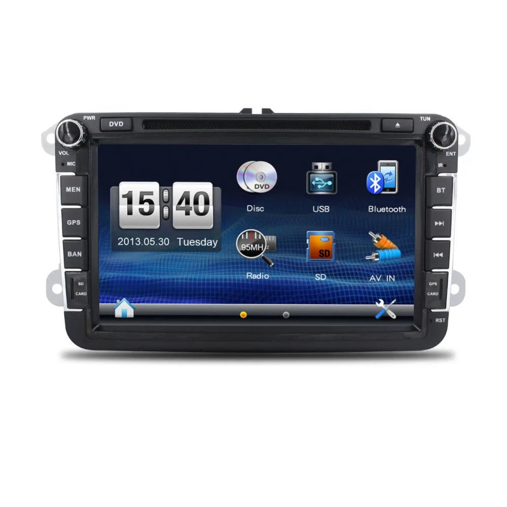 Автомобильный dvd радиоприемник Double din 8 дюймов для Volkswagen VW Skoda POLO PASSAT CC JETTA TIGUAN TOURAN