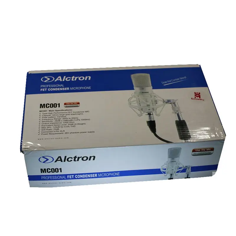 Высокое качество Alctron MC001 конденсаторный микрофон pro Студийный микрофон для записи, записывающий микрофон