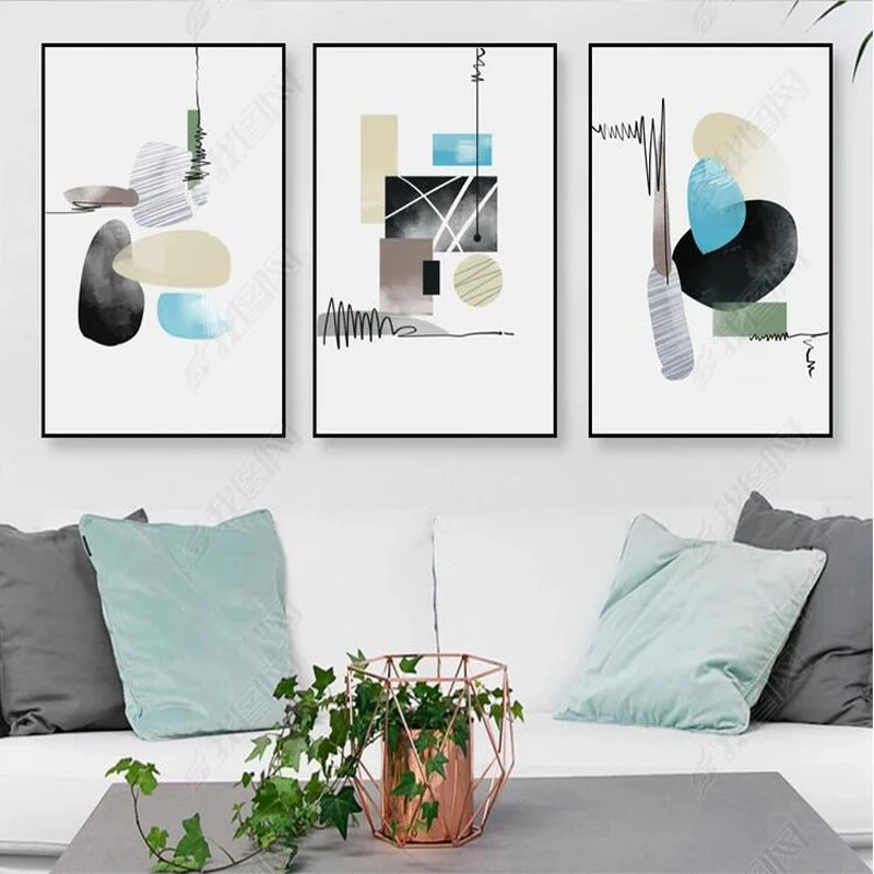 Скандинавские декоративные картины мультфильм животных бескаркасная живопись |