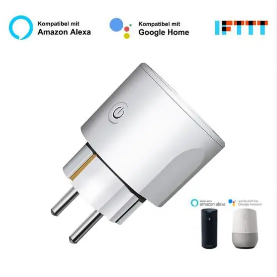 EU plug 16A WIFI умный ЕС США Великобритания штекер умный переключатель гнездо Аудио управление умная розетка беспроводной выход голосовое интеллектуальное управление - Цвет: EU plug 16A