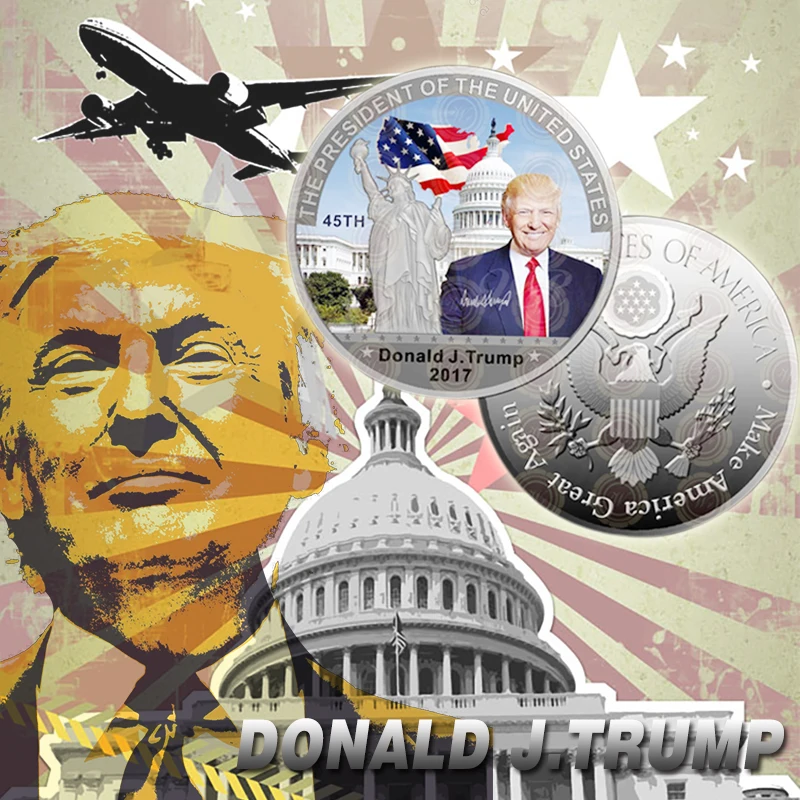 WR посеребренные цветные памятные монеты президент штата уиннит Барак хуссон