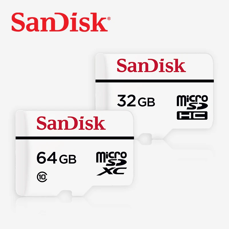 100% Оригинал SanDisk высокая выносливость видео мониторинг microSDHC/microSDXC класс 10 МБ/с./с