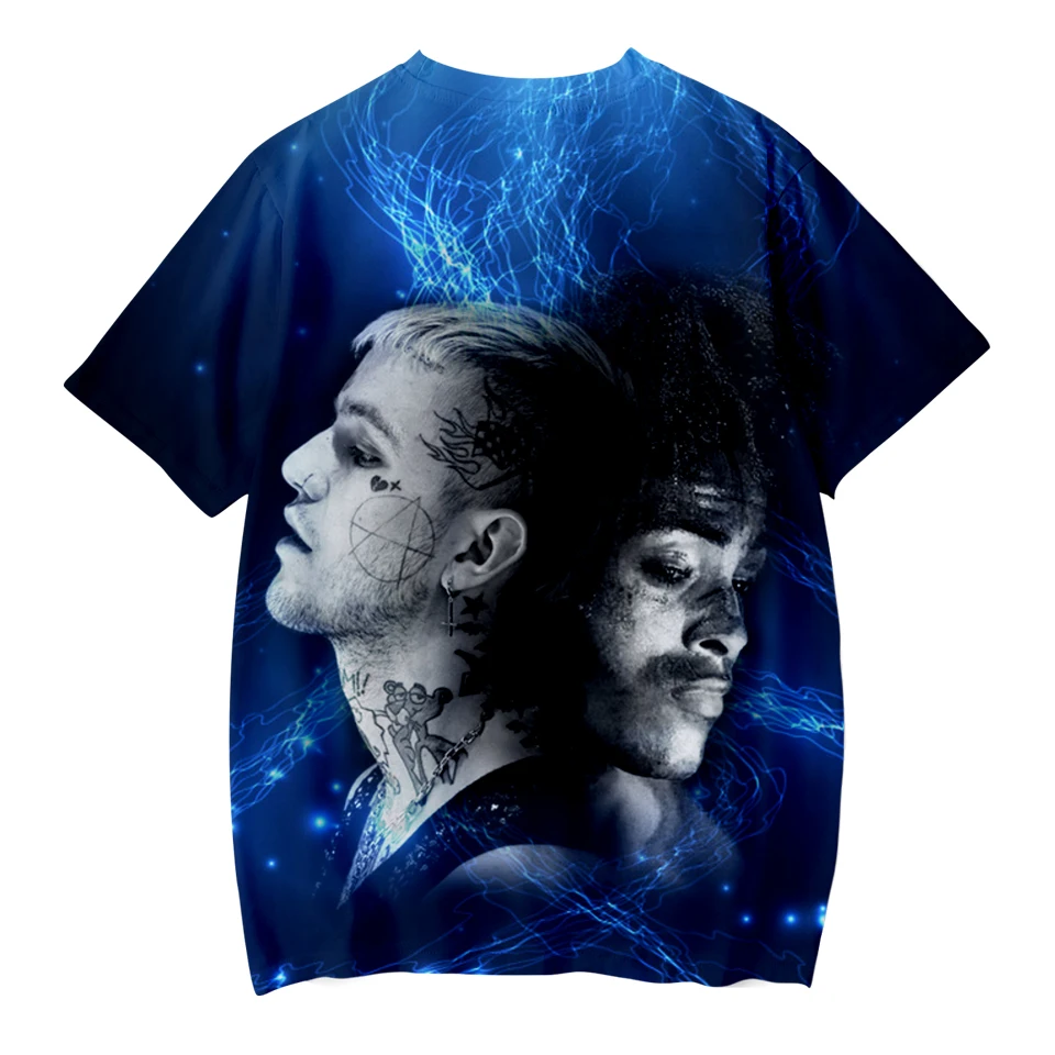 2018 XXXtentacion and lil peep 3D футболка с коротким рукавом женские Забавные футболки Топ