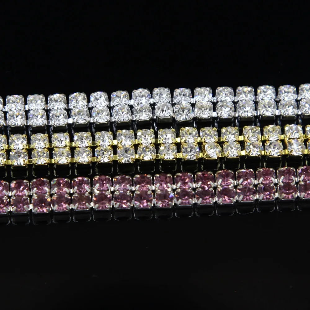 Большая распродажа! 1 ярд 2 ряда Хрустальный торт бандаж горный хрусталь