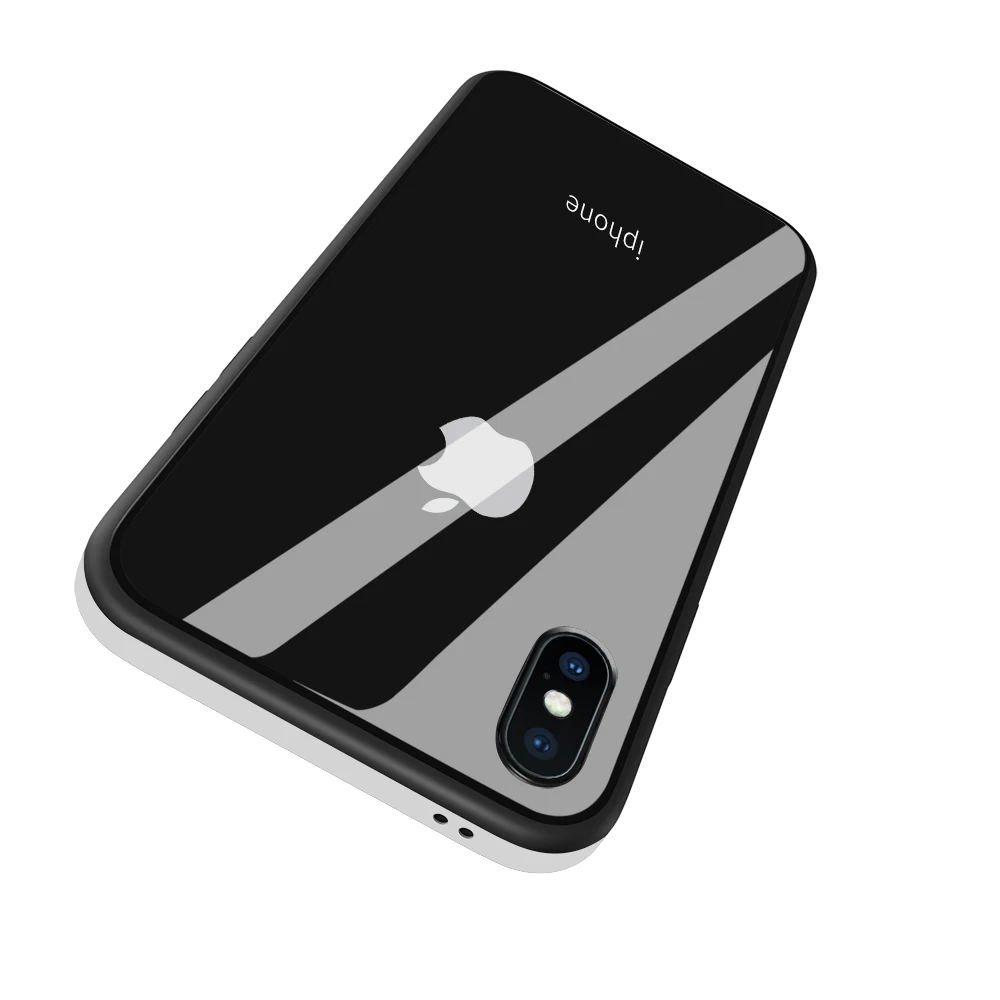 Прозрачный стеклянный чехол SULADA для iPhone 6/6S 7 8 PLUS Гибридный Металлический корпус