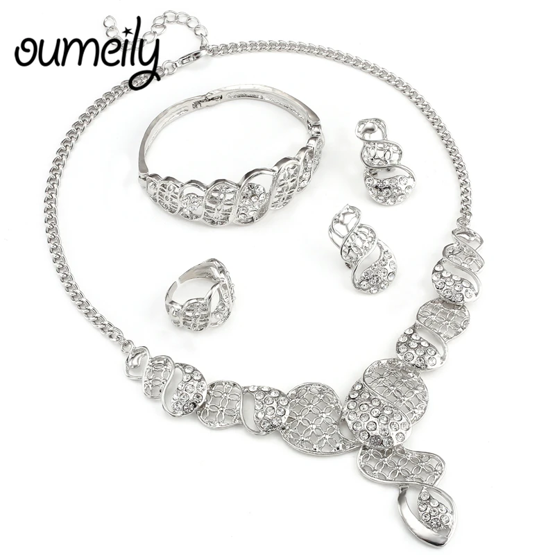 OUMEILY Ювелирные наборы роскошные африканские бусы комплект ювелирных изделий