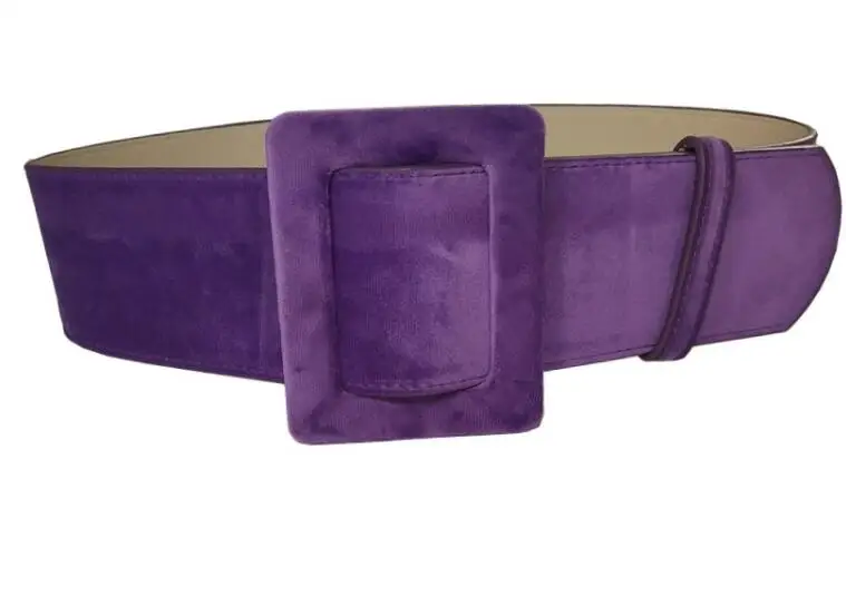 purple Cultiseed, золотой бархатный широкий пояс, широкий пояс, модный пояс для женщин, женский однотонный пояс, пояс на талию для шерстяного пальто - Цвет: purple