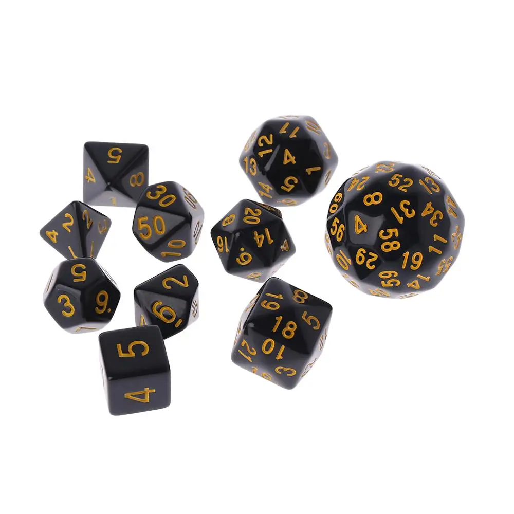 10 Pcs/Set Game Dice Multi Sided Dices Mixing Party Games Club Gifts Creative Adult Children For Dungeon D& D Games Play