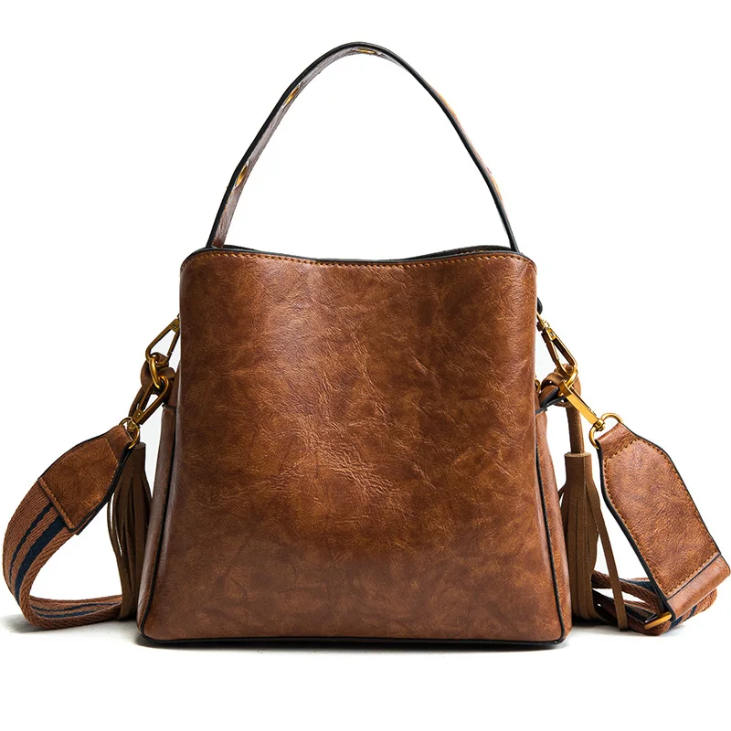 Женская сумка мессенджер винтажная с широким ремешком 2019|messenger crossbody bag|crossbody bagtassel