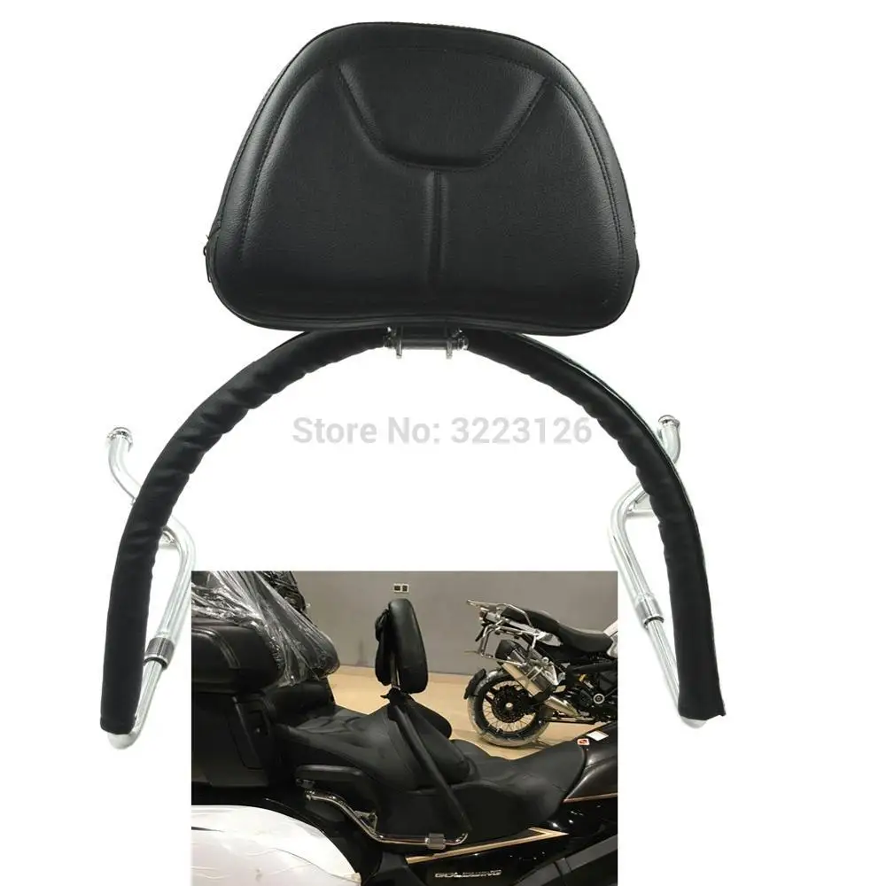 Для Honda GOLD WING Goldwing GL1800 GL 1800 2001- Мотоцикл Регулируемый драйвер Rider сиденье lazyback спинка черный