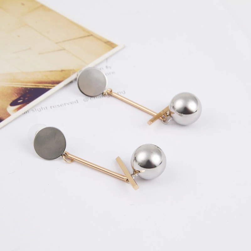 Простые классические Висячие серьги цвета: золотистый серебристый Цвет