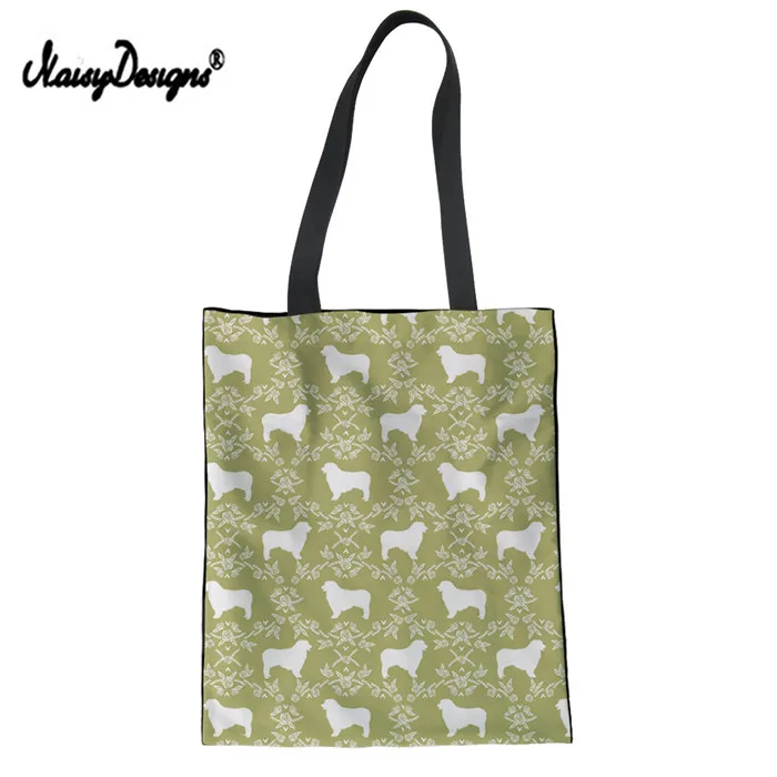 Серый Женская Складная сумка для покупок, многоразовая, эко, унисекс, ткань, холст, сумки на плечо, сумка-тоут, смешная, немецкая овчарка, собаки, следы, тканевые сумки - Цвет: Серый