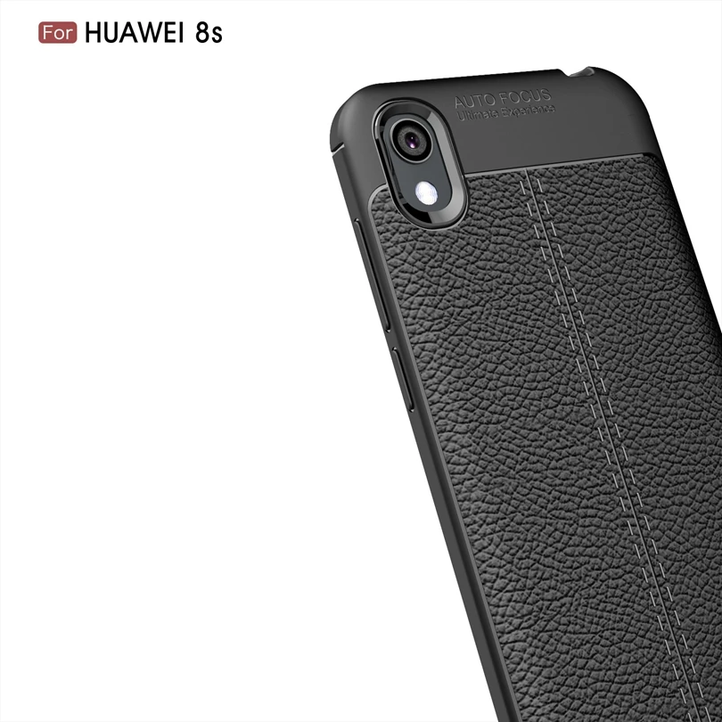 Для huawei 8 s роскошный мягкий силиконовый кожаный чехол Litchi Striae для Чехол Coque