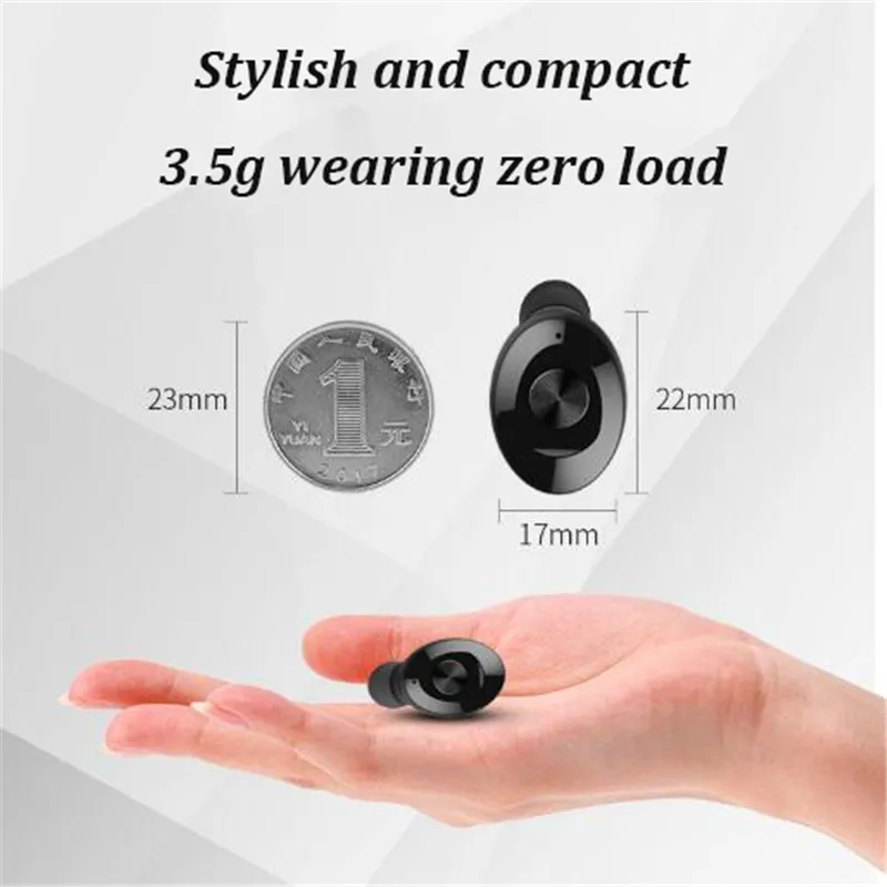 Портативная гарнитура TWS Bluetooth 5 0 беспроводная свободные руки спортивные