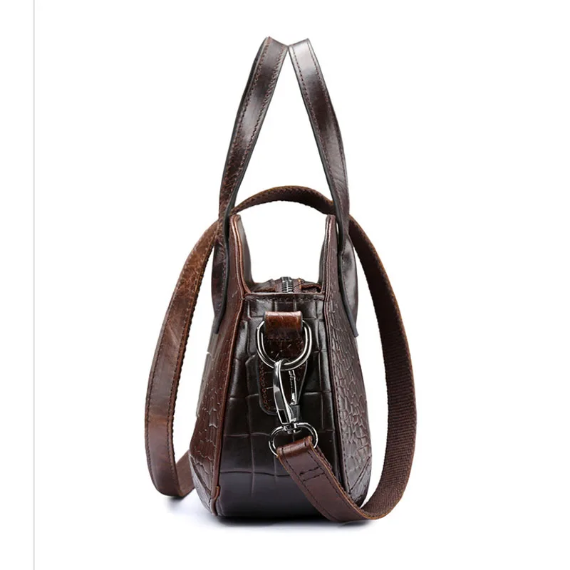 Женская сумка-тоут из воловьей кожи с крокодиловым узором | Багаж и сумки