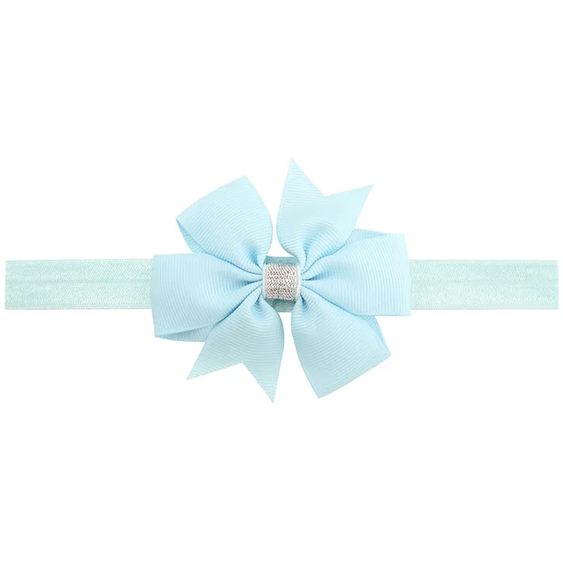 MIXIU 20pcs Shining Pinwheel Ribbon Bow Hairband Baby Headbands Elastic Hair Bands Handmade Kids Accessories | Детская одежда и