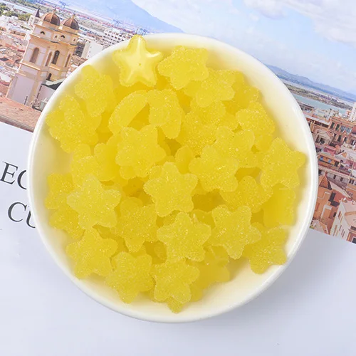 Yellow 20pcs Счастливый обезьяна 20 шт./упак. поставки слаймов "сделай сам" в виде Звезды Яркие ломтики Slime Подвески дополнение муку пушистой прозрачного хрусталя Slime глина - Цвет: Yellow 20pcs