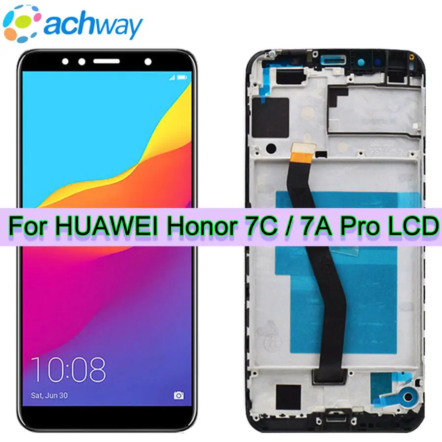 

ORIGINAL 5.7 " AUM-L41 Display For Honor 7C LCD Display Touch Screen Digitizer ATU LX1 / L21 For Huawei Honor 7A Pro AUM-L29 LCD