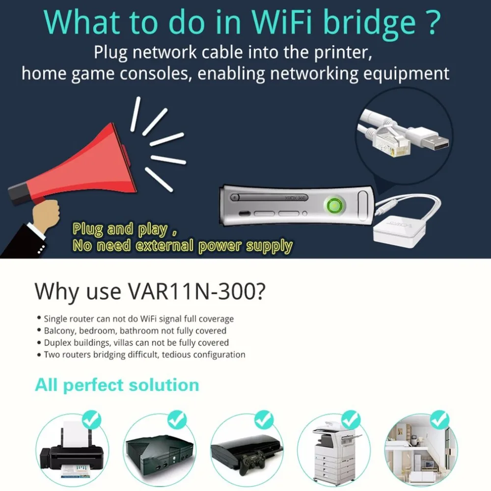Мини WiFi беспроводной 300 Мбит/с сетевой маршрутизатор мост Ретранслятор усилитель