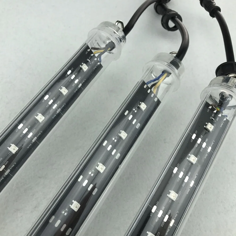 30 мм DC12V Адресуемая 2 м длинная 3D WS2812B RGB лампа трубка Метеор 128 шт. светодиодов/64