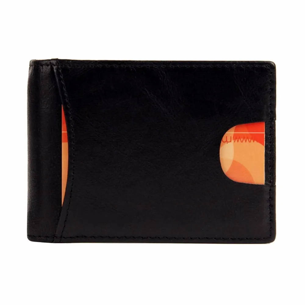 Rfid блокирующий кошелек для кредитных карт держатель денег с металлическим зажимом дизайнерский защитный