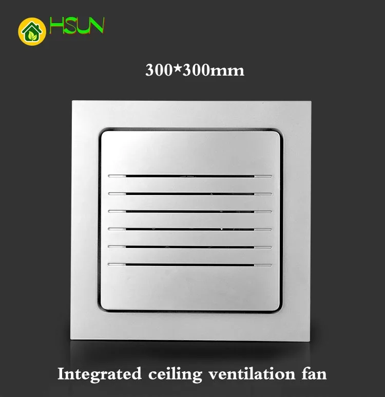 Integrated ceiling ventilation fan Strong bathroom kitchen hotel high power exhaust fan project with embedded 300*300mm
