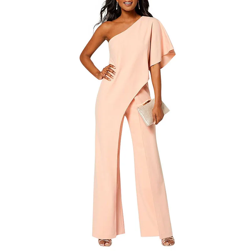 Брюки Клубная одежда с рюшами коктейльный деловой женский комбинезон палаццо