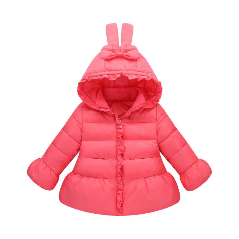 Новинка 2019 цветная куртка с бантом для девочек зимнее Новое креативное пальто