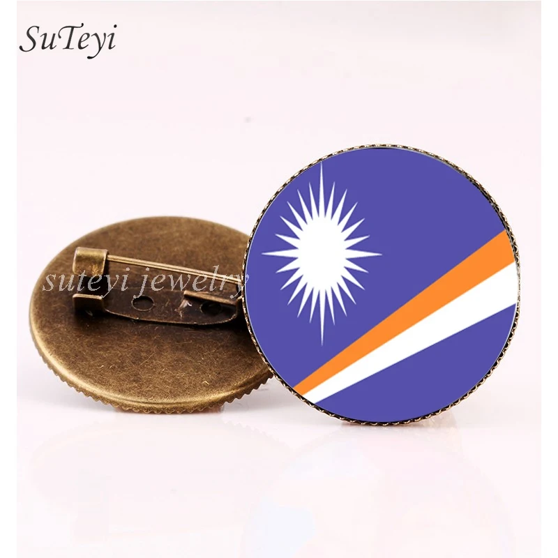 SUTEYI Маршалловы Острова/Перу флага значок на булавке брошь Федеративные
