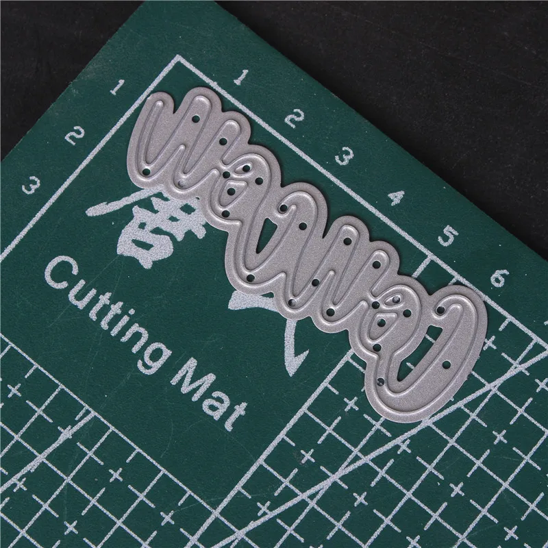 Новые металлические штампы с французским текстом для вырезания формы