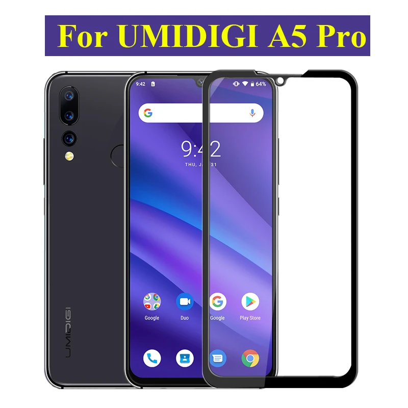 Полное покрытие из закаленного стекла для Umidigi A5 Pro защита экрана Umi A5pro защитная