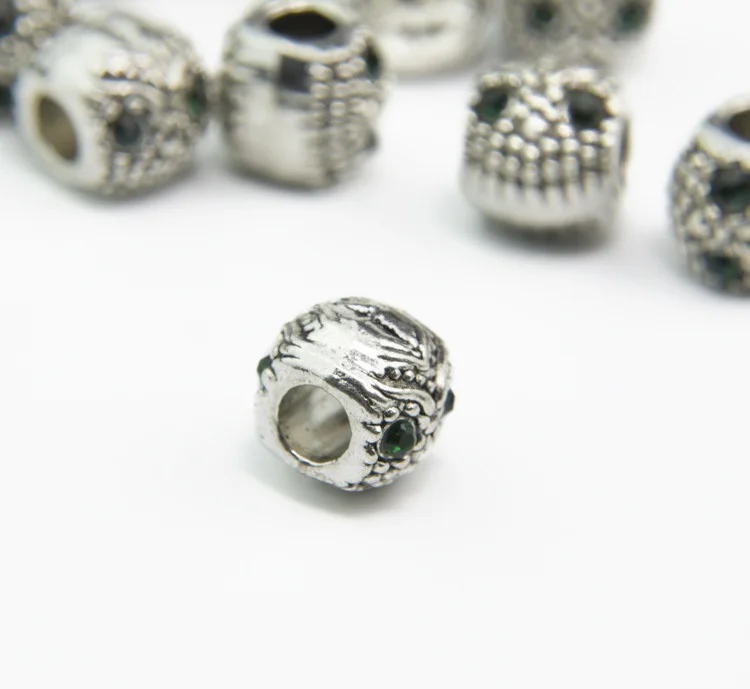 Зеленый Кристалл глаз Сова Европейские Бусины Diy бусины амулеты подходят