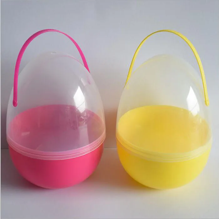 

1PCS/2PCS 18*25cm Big Size Plastic Easter Egg Gift Egg Plastic Candy Boxes Baby Shower Christmas Decoration Box