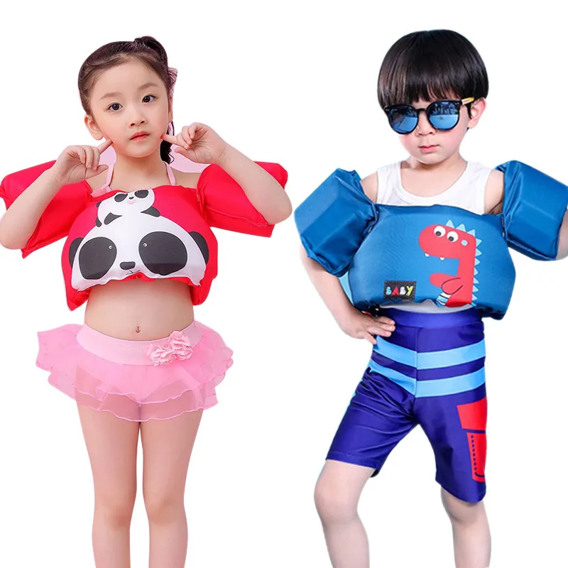 

1PCS Pretty Inflatable Child Swim Vest Cartoon Life Vest Jackets Kids Swimming Pool Float Ring Swim Arm Ring Safety Training Toy