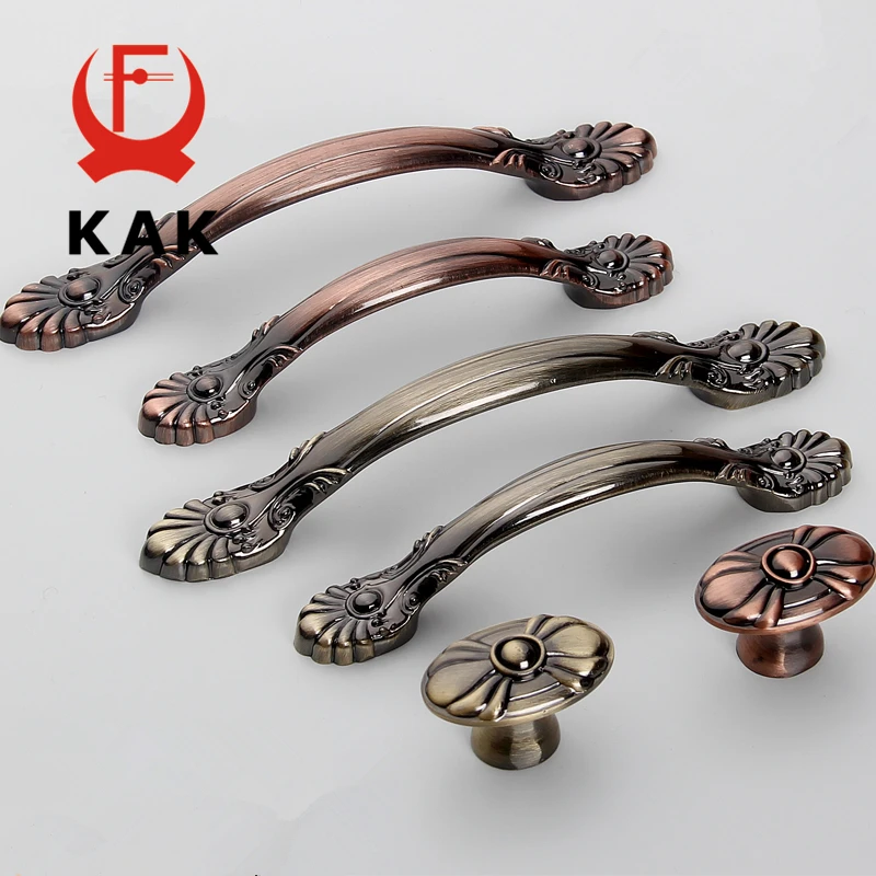 KAK 5 шт./лот винтажные ручки для кухонного шкафа античные дверей ящиков платяного