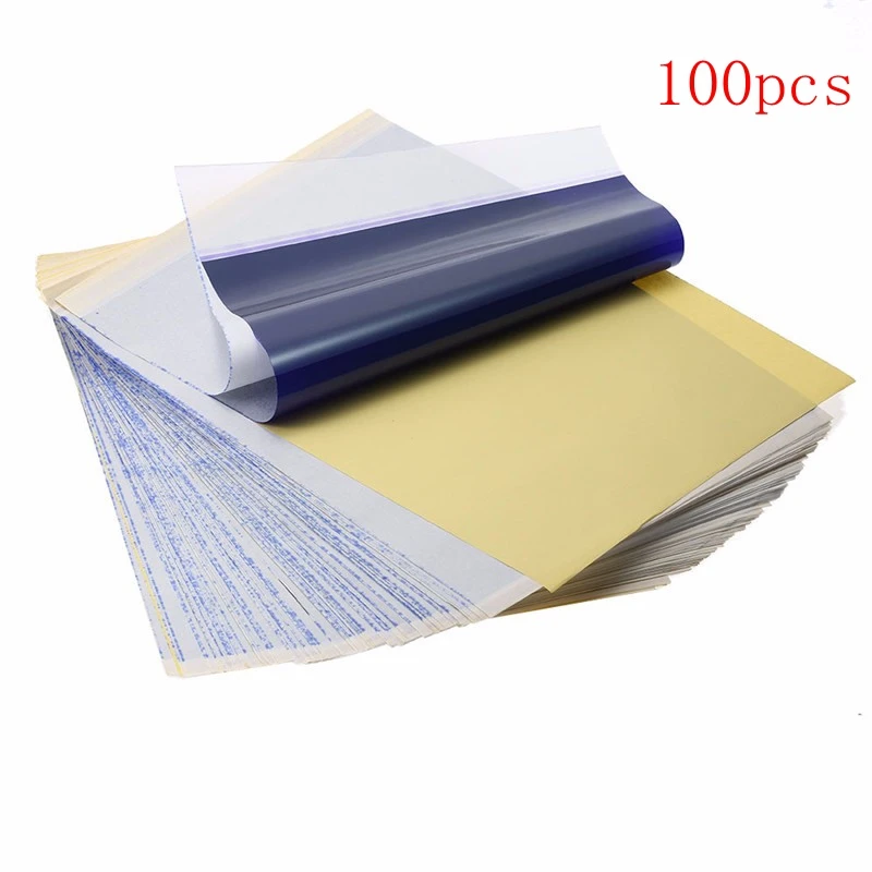 100PCS татуировки аксессуары трафарет передачи Бумага A4 Термальность