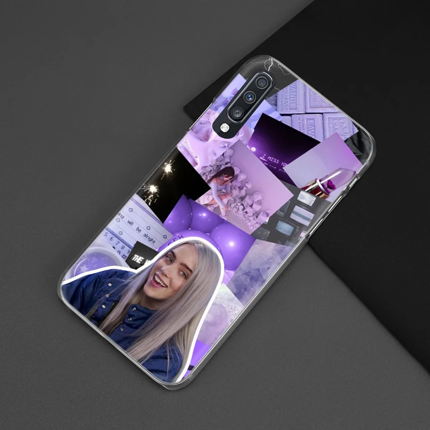 Billie Eilish Стиль чехол для samsung Galaxy A50 A70 A20e A40 A30 A20 A10 A8 A6 плюс A9 A7 Жесткий Прозрачный поликарбонатный чехол для телефона чехол