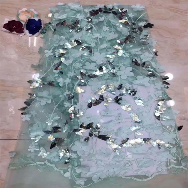 Кружевная ткань с блестками в африканском стиле 2019 вышитые кружевная