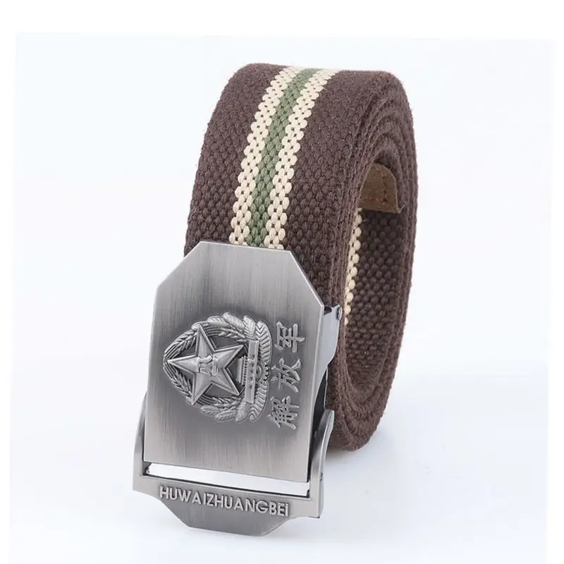 Горячие Мужчины Холст Открытый Ремень Военная Техника Западной Мужские Ремни