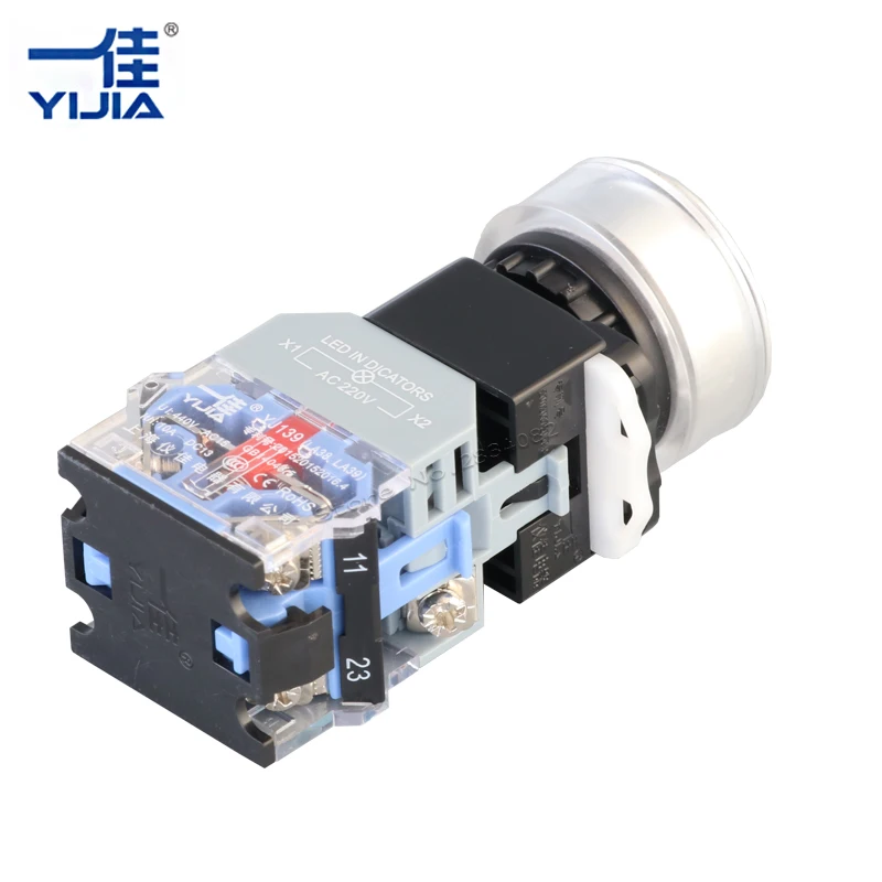 Мгновенный кольцевой выключатель светодиодная плоская кнопка с подсветкой без